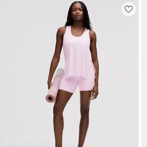 Lululemon Athletica Pink Modal silk side slit top